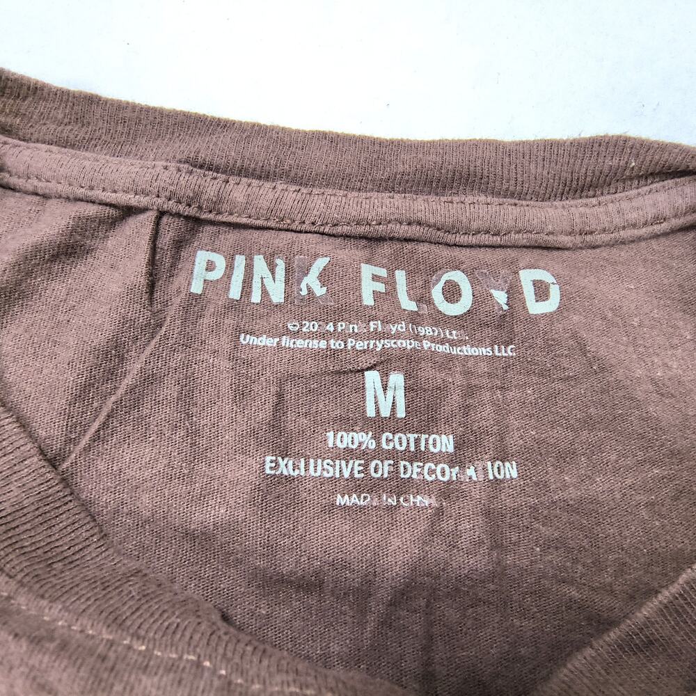 Pink Floyd Quadraphonic Band Short Sleeve Crew Neck T Shirt Mens Size M Brown - Picture 3 of 8